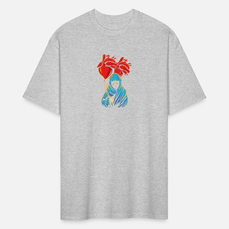 Skull holding heart balloon