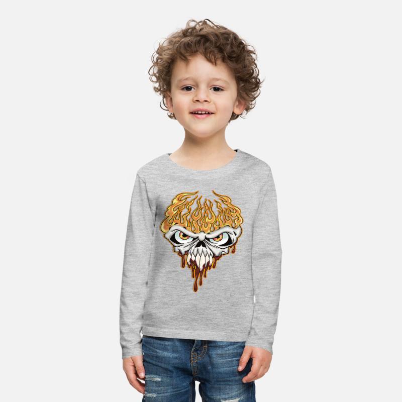 Skull On Fire - Teen Shirt Design