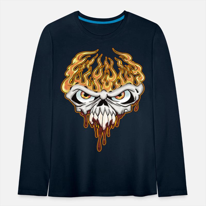 Skull On Fire - Teen Shirt Design