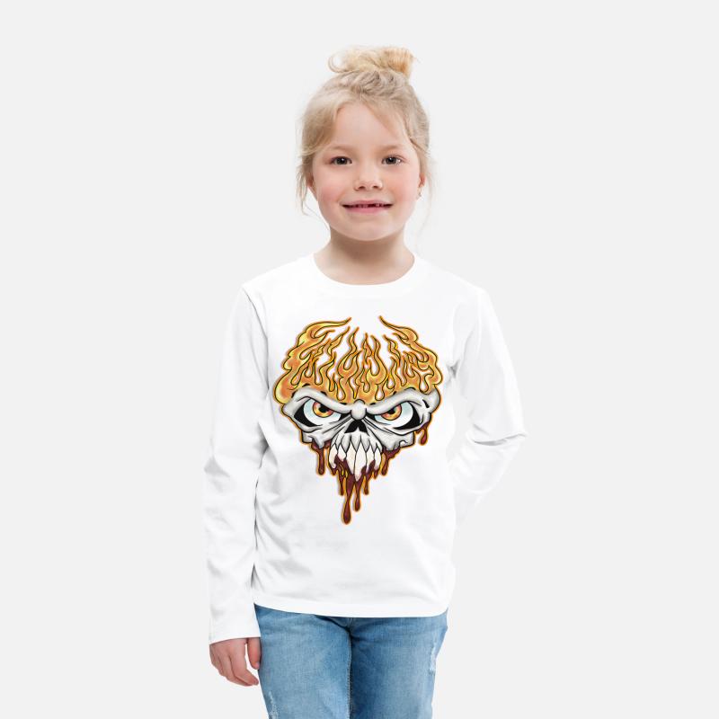 Skull On Fire - Teen Shirt Design