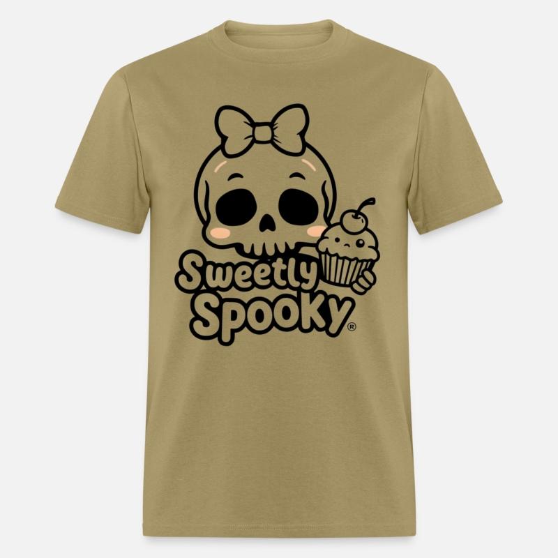 skull with a bow on top and holding a cupcake