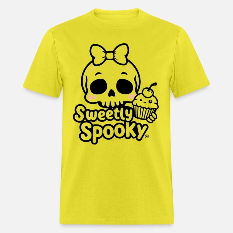 skull with a bow on top and holding a cupcake