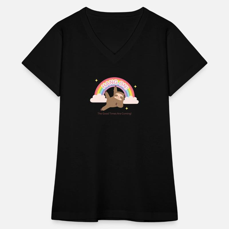 Sloth Hang On Rainbow and Clouds