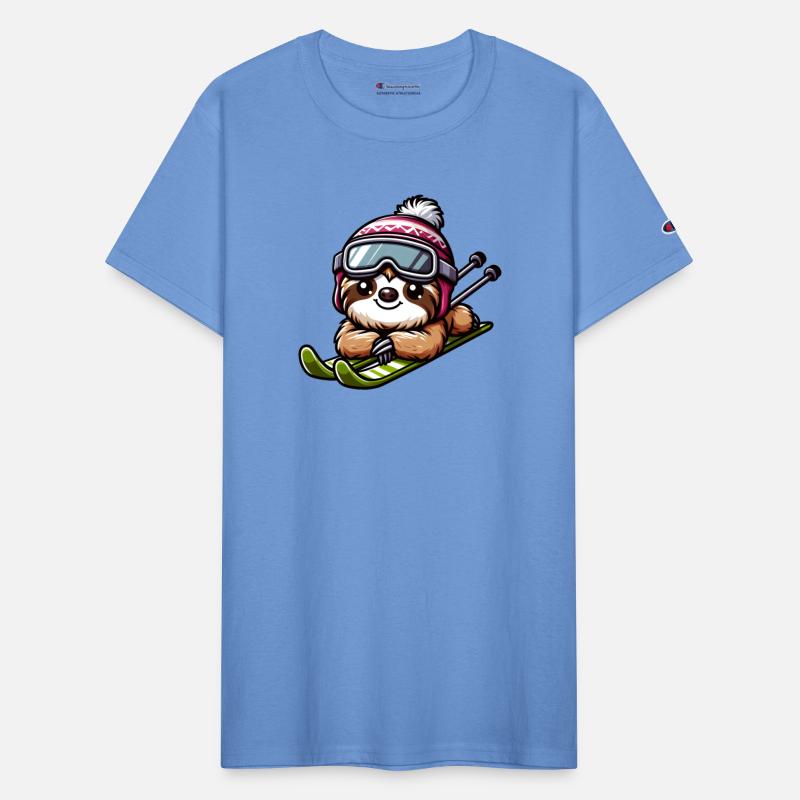 Sloth Skier Winter Vacation Sport