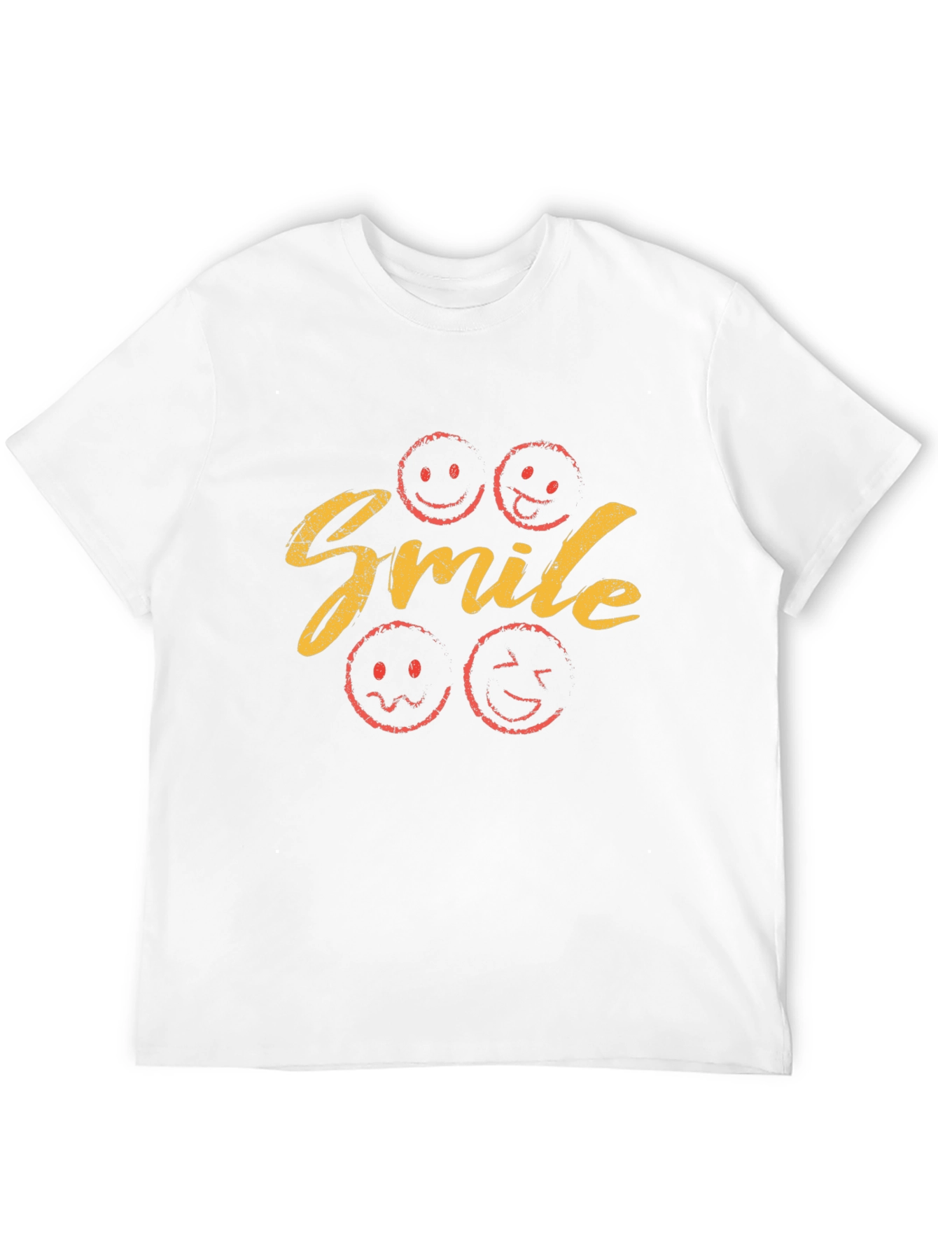 Smile Graphic Print T-Shirt - Black