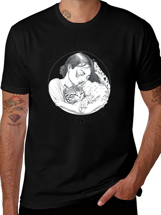 Cat Lovers Tee: I Dont Need an Alarm Clock