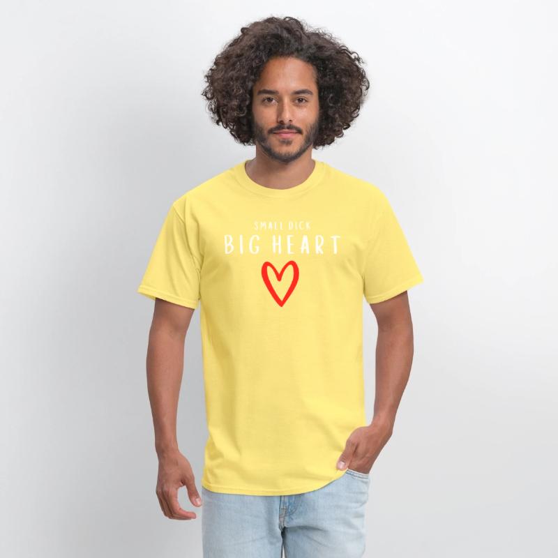 Small Dick Big Heart - Red Heart Draw (white)