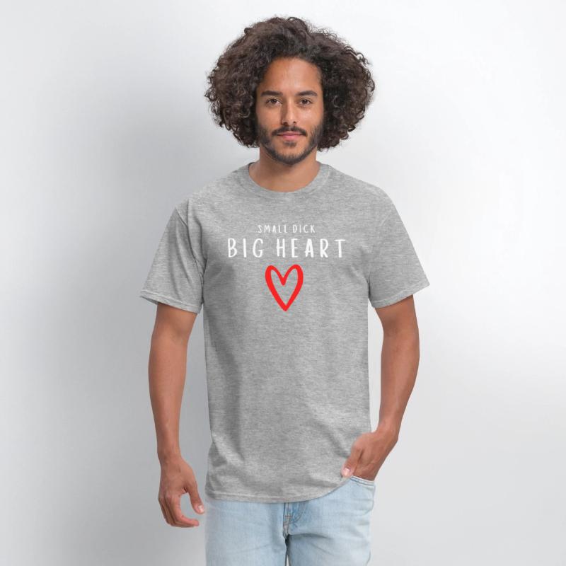 Small Dick Big Heart - Red Heart Draw (white)
