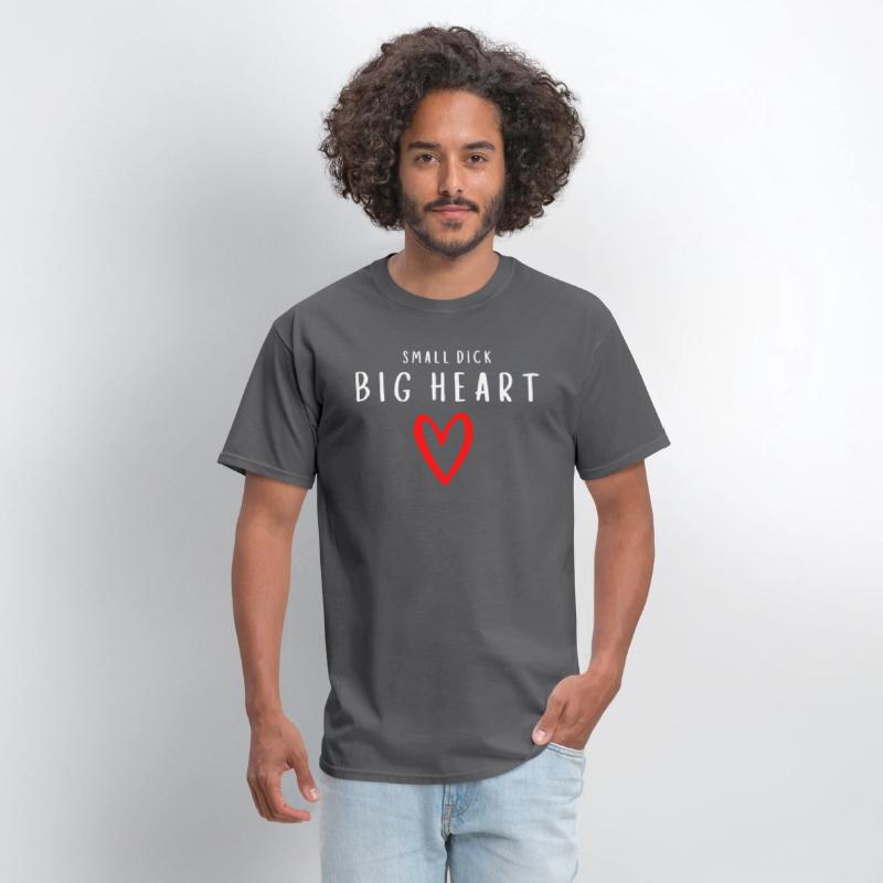 Small Dick Big Heart - Red Heart Draw (white)