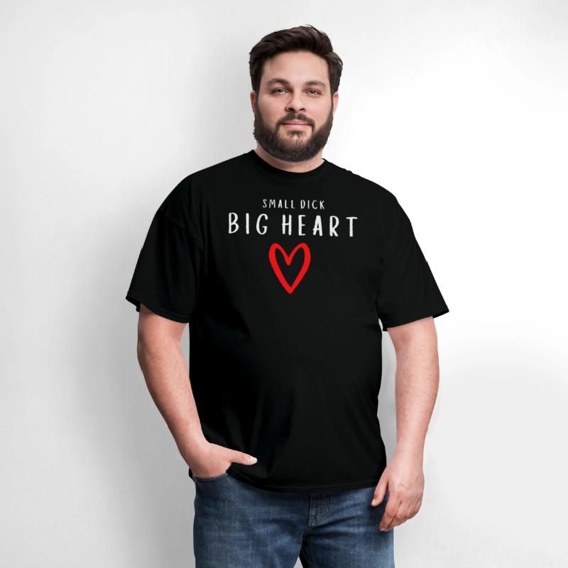 Small Dick Big Heart - Red Heart Draw (white)