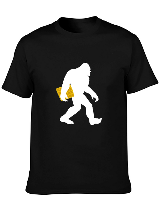 Bigfoot Waffle T-Shirt - Novelty Graphic Tee