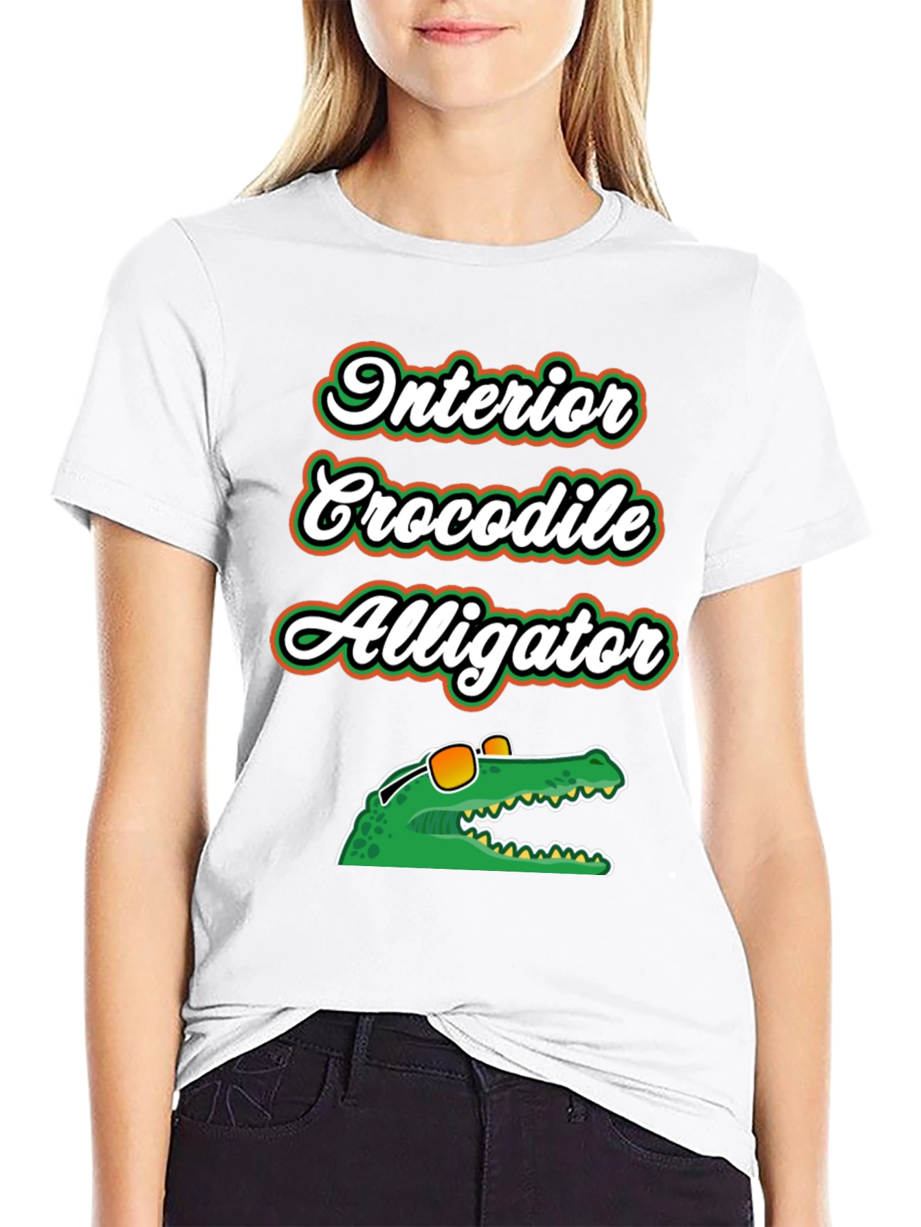 Interior Crocodile Alligator Graphic T-Shirt