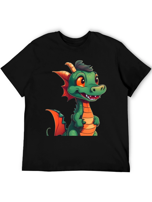 Dragon Cartoon Graphic Tee - Unique Design