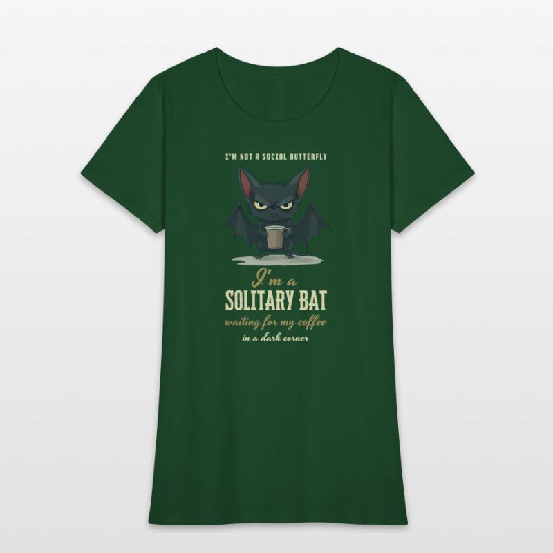 Solitary Bat Coffee Lover - Funny Gift, Introvert