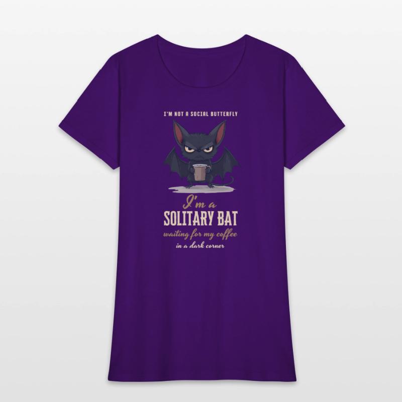 Solitary Bat Coffee Lover - Funny Gift, Introvert