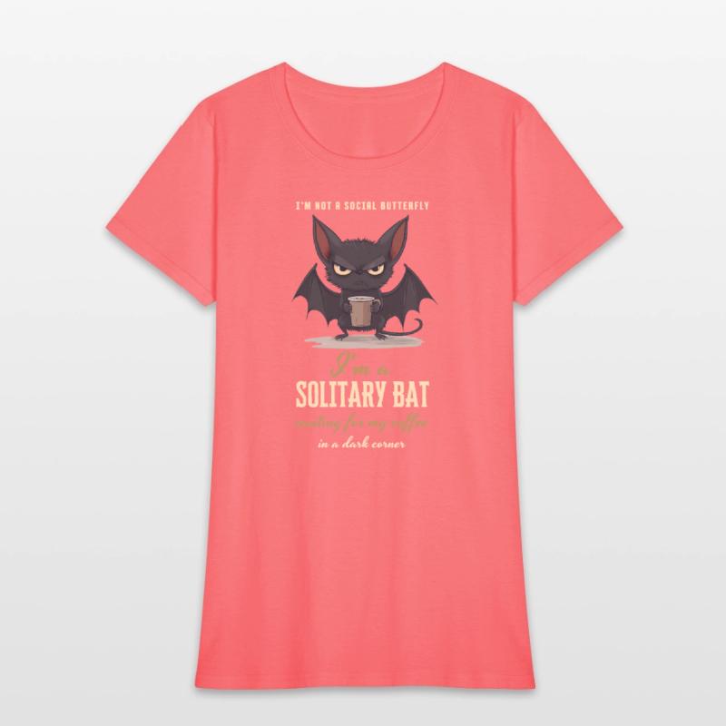 Solitary Bat Coffee Lover - Funny Gift, Introvert