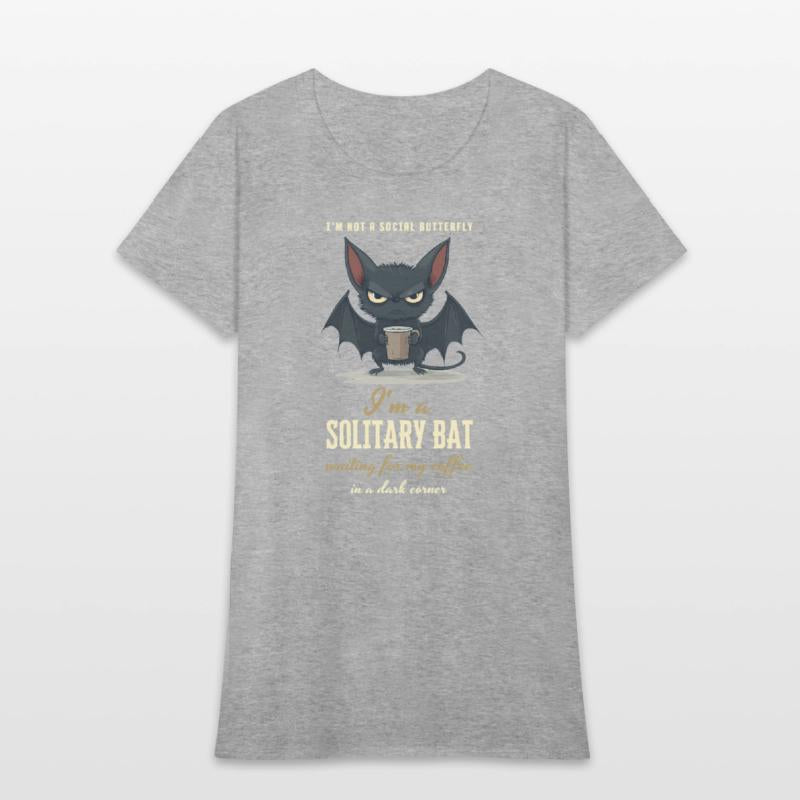 Solitary Bat Coffee Lover - Funny Gift, Introvert