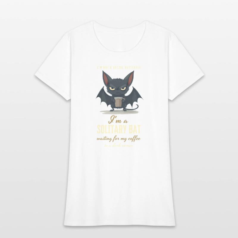 Solitary Bat Coffee Lover - Funny Gift, Introvert