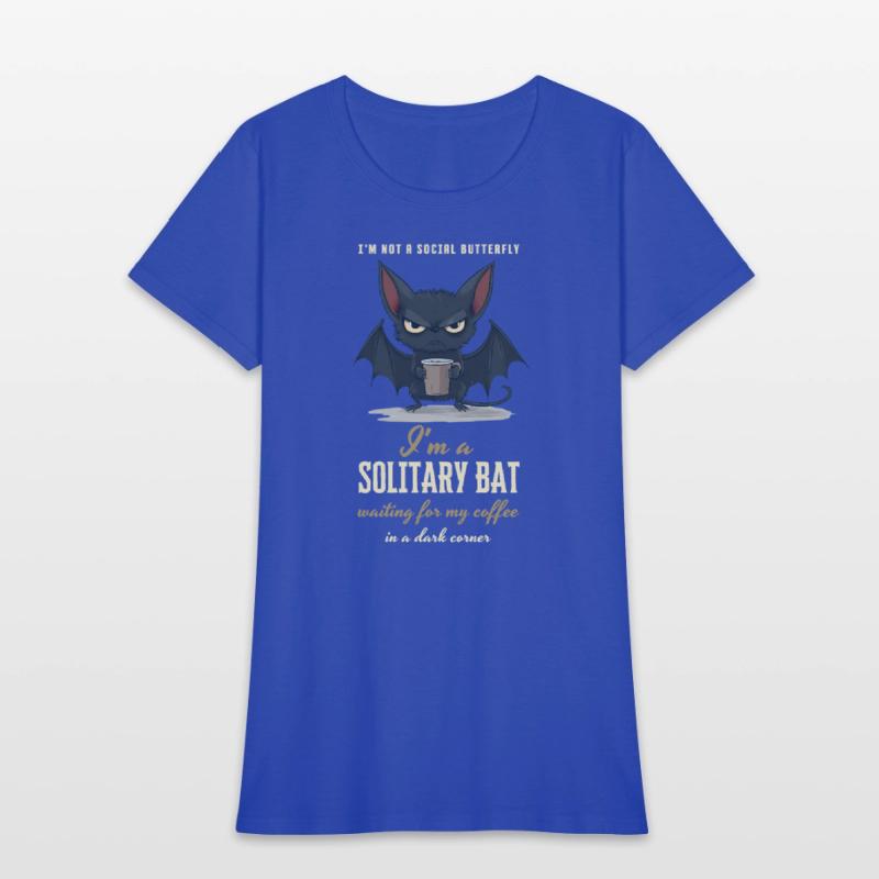 Solitary Bat Coffee Lover - Funny Gift, Introvert