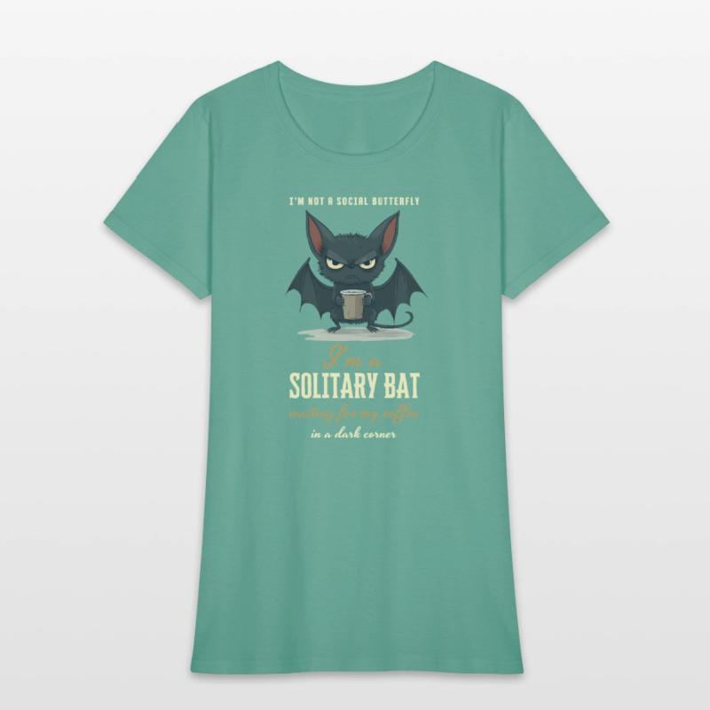 Solitary Bat Coffee Lover - Funny Gift, Introvert