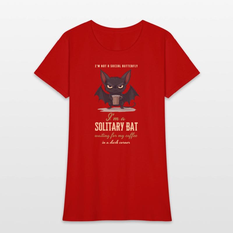 Solitary Bat Coffee Lover - Funny Gift, Introvert