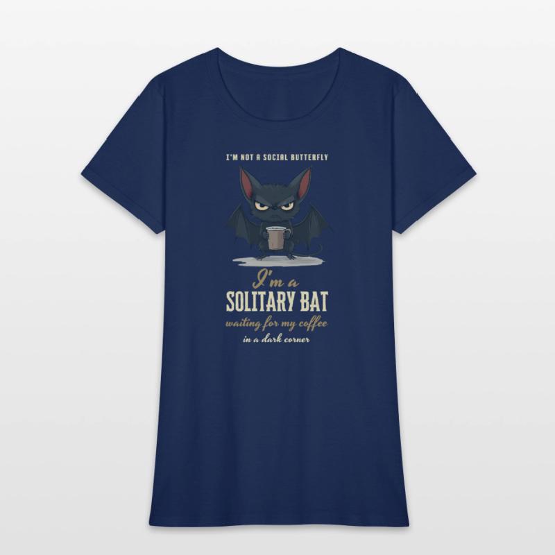 Solitary Bat Coffee Lover - Funny Gift, Introvert