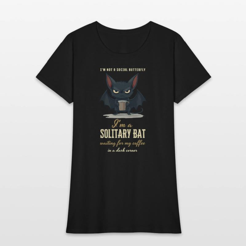 Solitary Bat Coffee Lover - Funny Gift, Introvert
