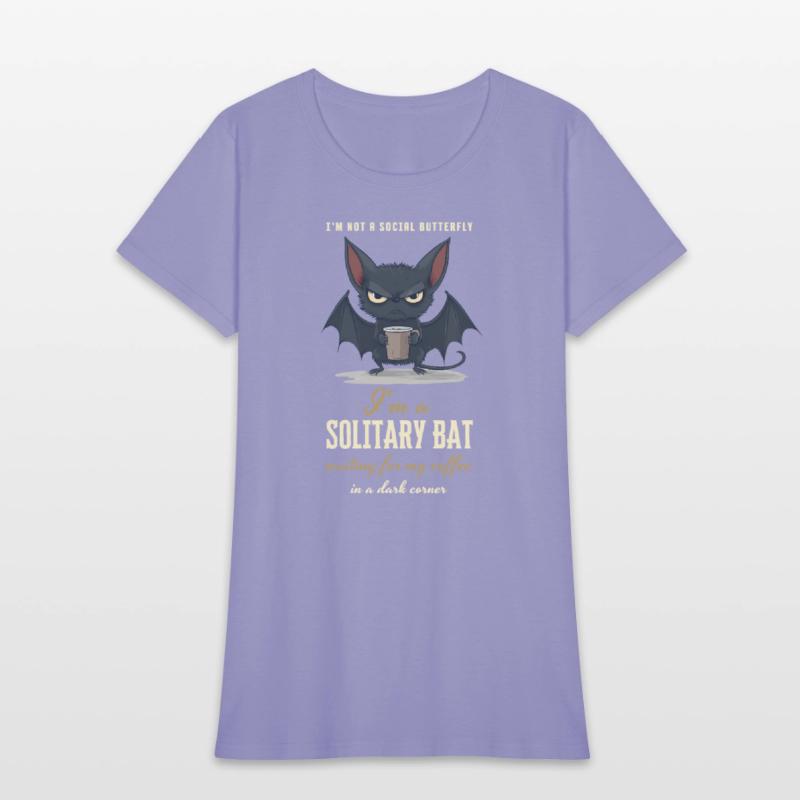 Solitary Bat Coffee Lover - Funny Gift, Introvert
