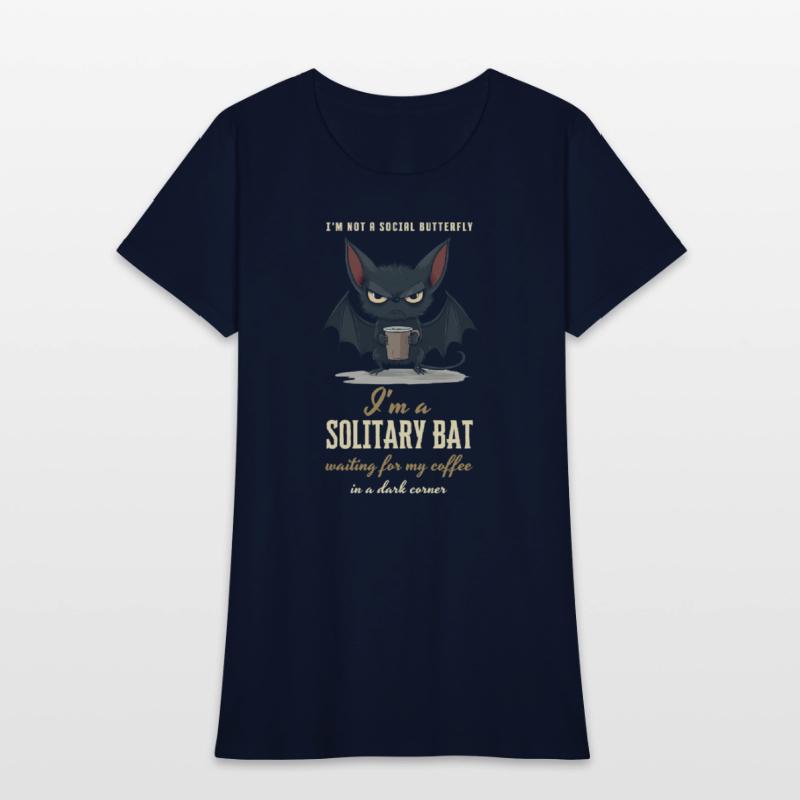 Solitary Bat Coffee Lover - Funny Gift, Introvert