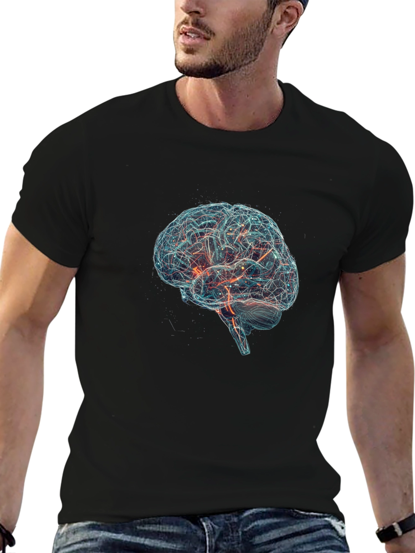 Brain Graphic Tee - Stylish Neurology T-Shirt