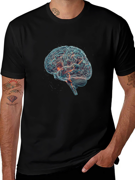 Brain Graphic Tee - Stylish Neurology T-Shirt