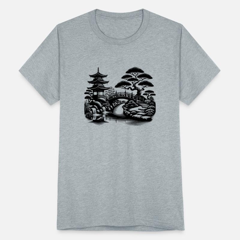 Spiritual Balance Japanese Temple Bridge