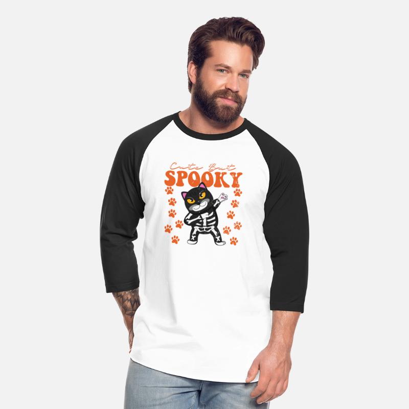 Spooky Cute Black Cat Skeleton Funny Halloween