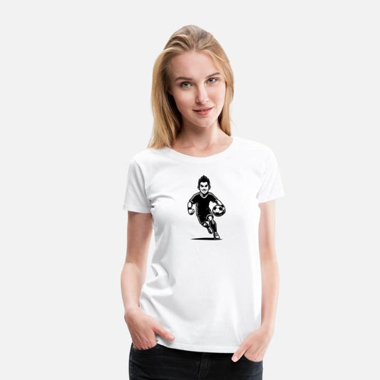 Sporty Soccer Player With Ball