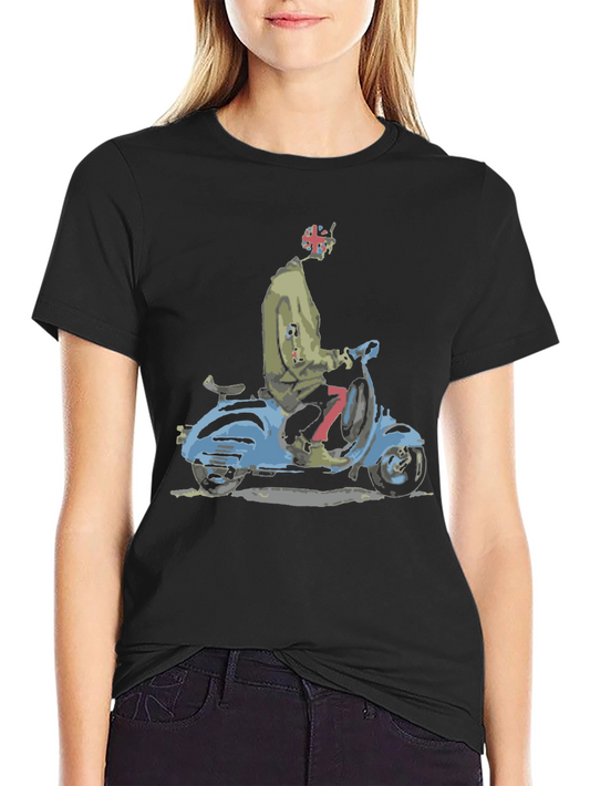 Retro Scooter T-Shirt - Vintage Style Graphic Tee