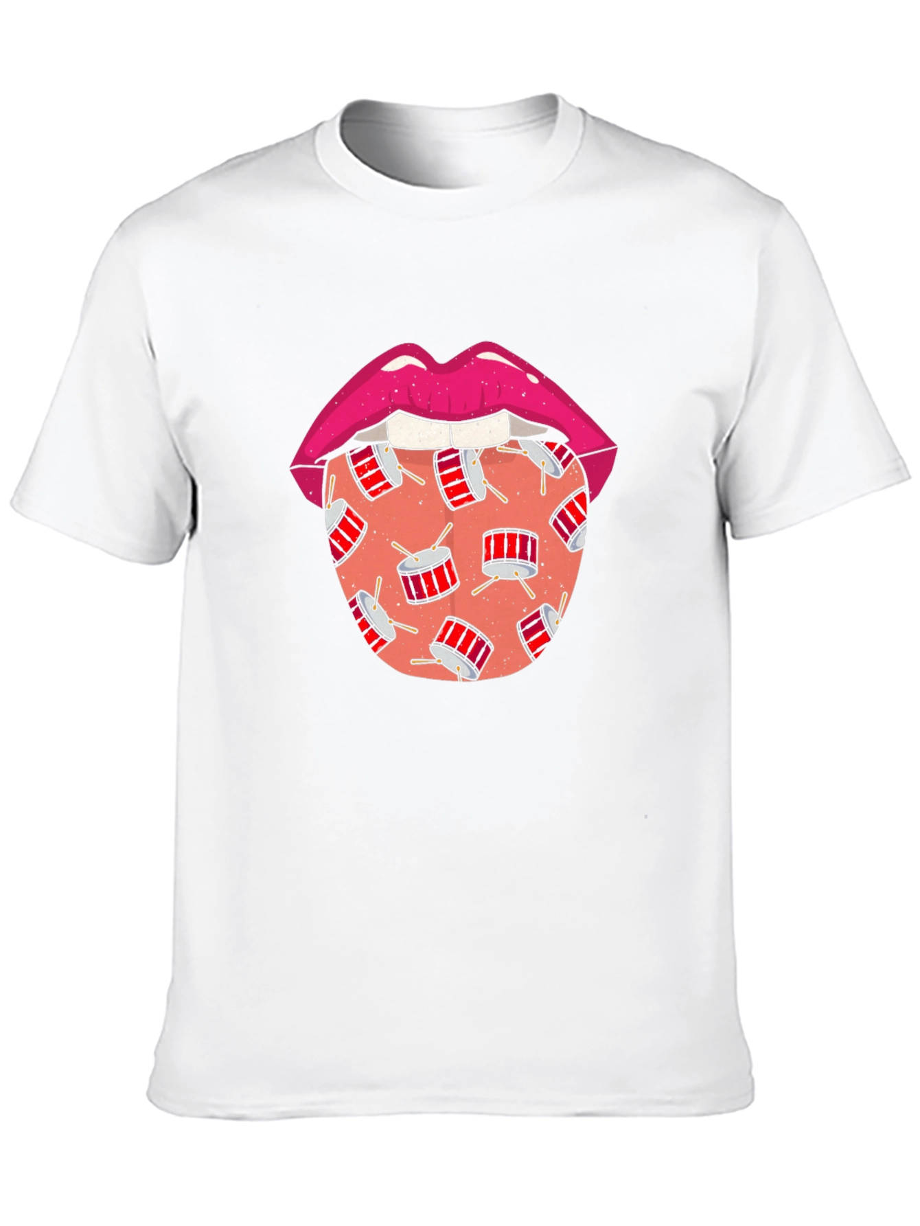 Drum Tongue Graphic T-Shirt - Black