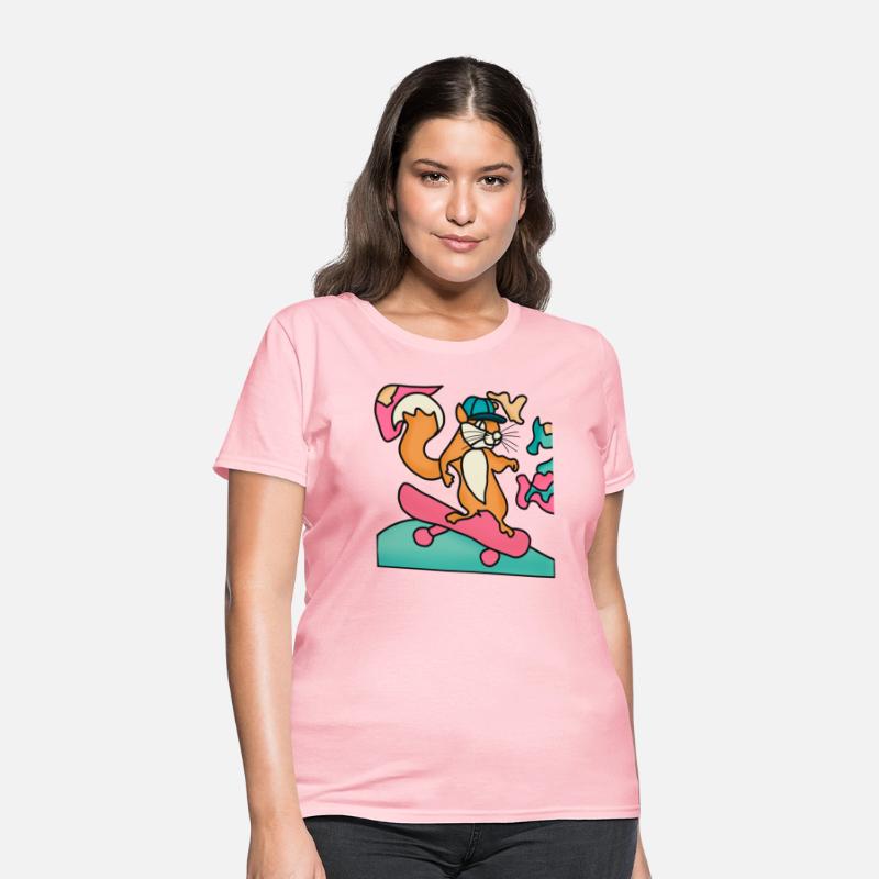 Street Retro Squirrel on Skateboard | Funny