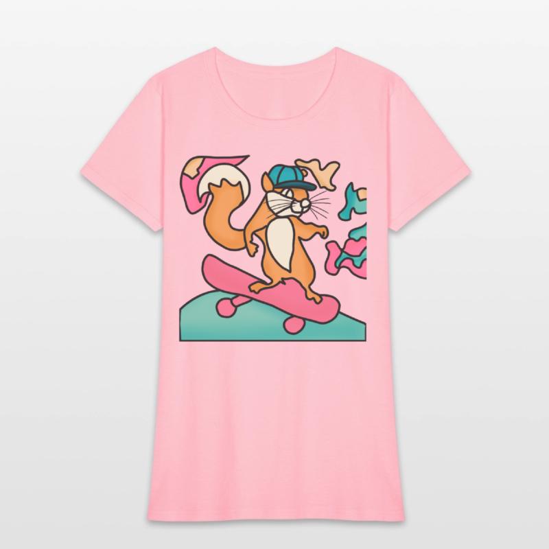 Street Retro Squirrel on Skateboard | Funny