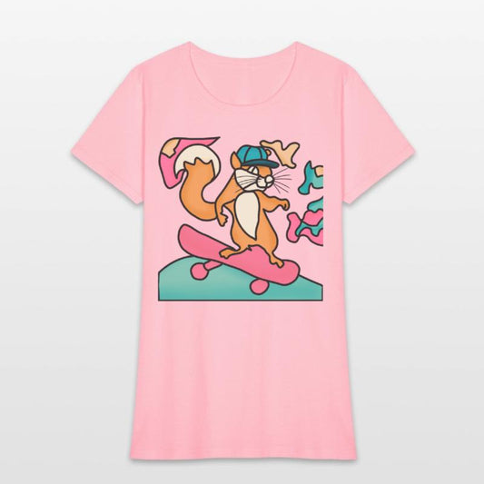 Street Retro Squirrel on Skateboard | Funny