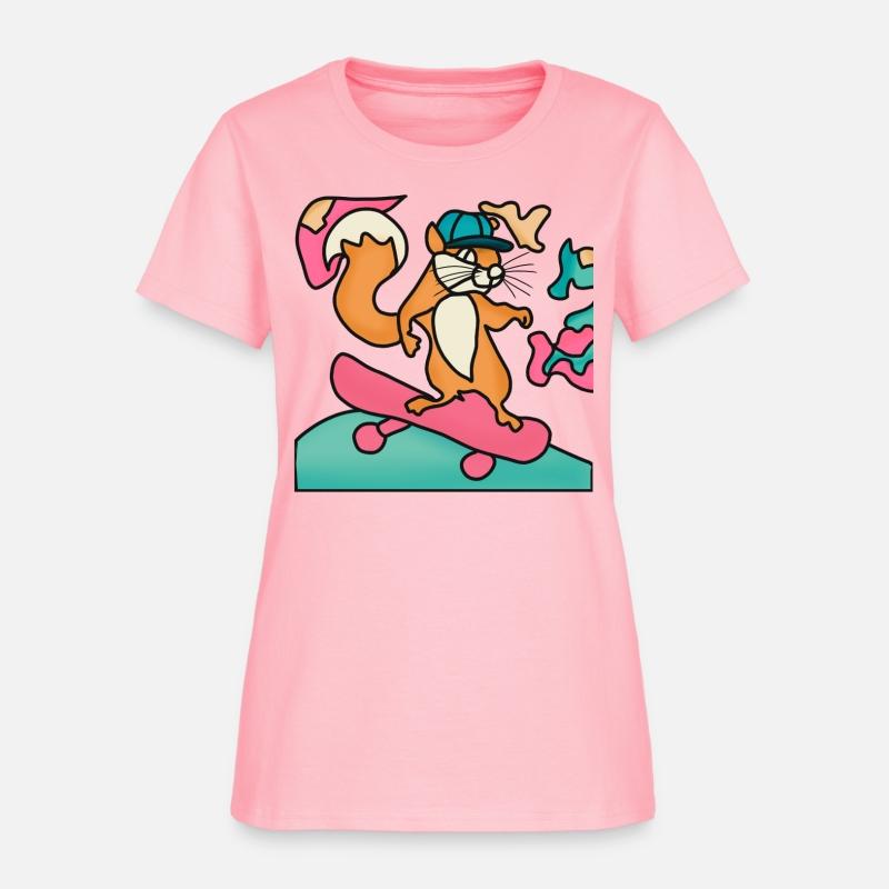 Street Retro Squirrel on Skateboard | Funny