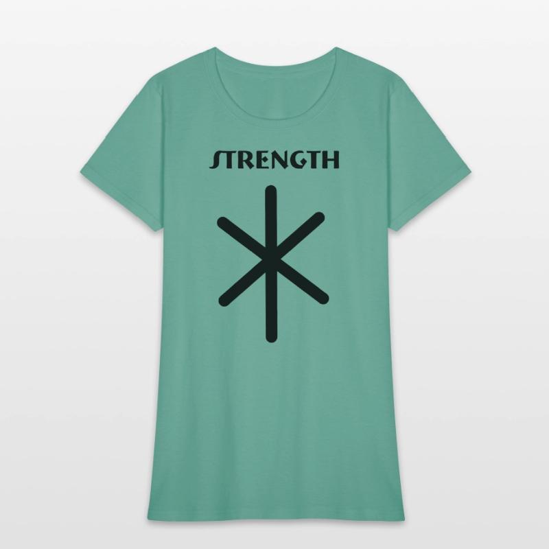 Strength Viking runes with text STRENGTH