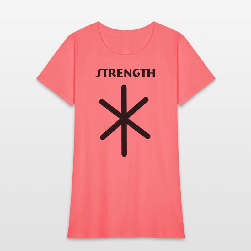Strength Viking runes with text STRENGTH