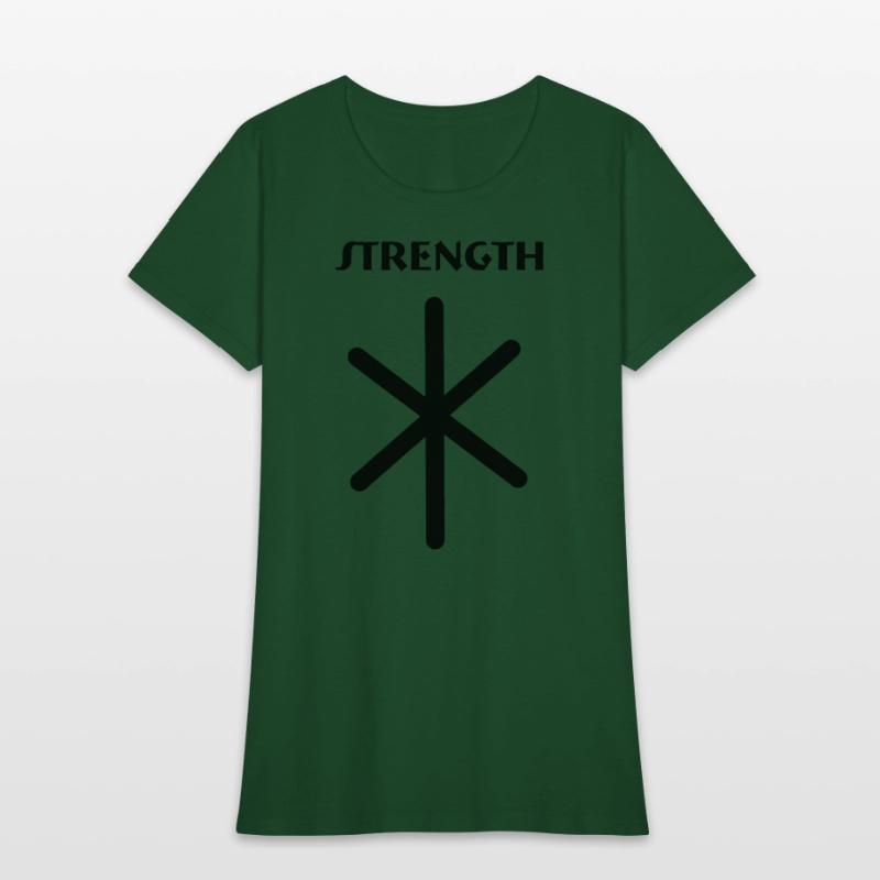 Strength Viking runes with text STRENGTH