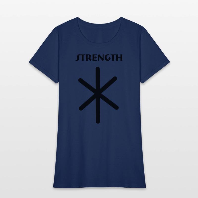 Strength Viking runes with text STRENGTH