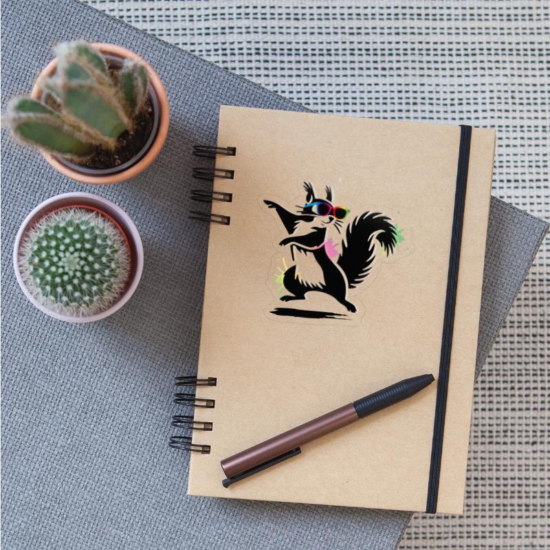 Stylish Squirrel with Sunglasses Stencil