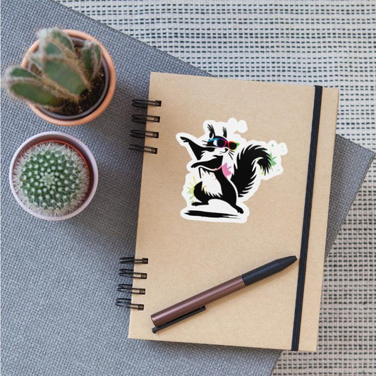 Stylish Squirrel with Sunglasses Stencil
