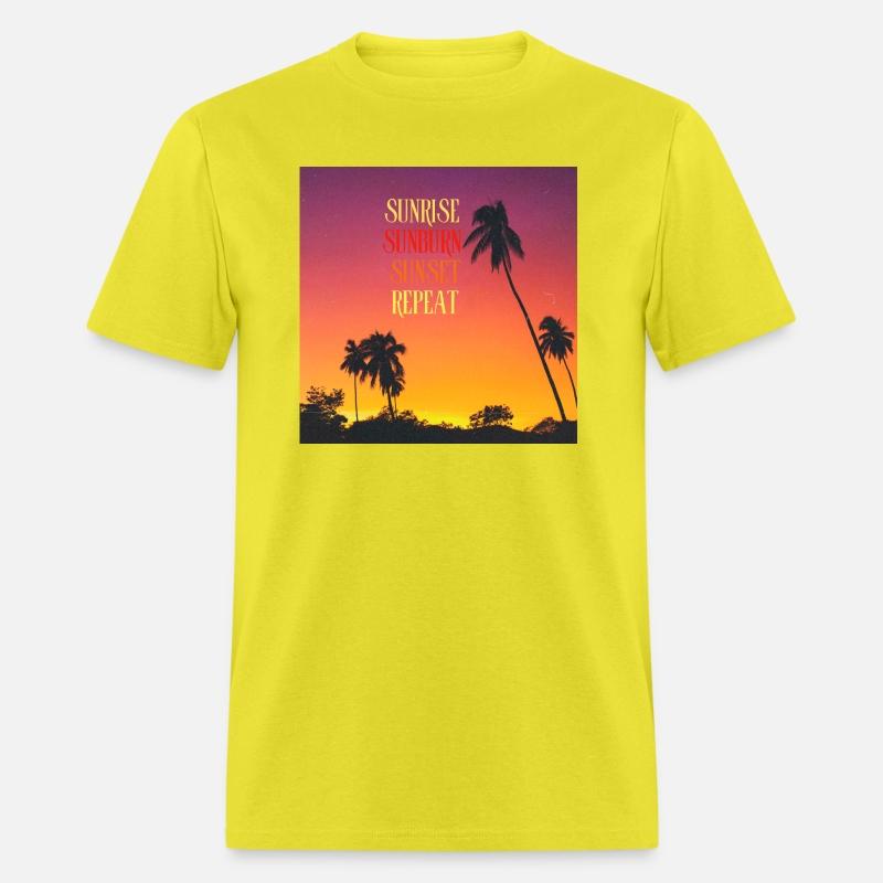 Sunrise Sunburn Sunset Repeat Beach Scene