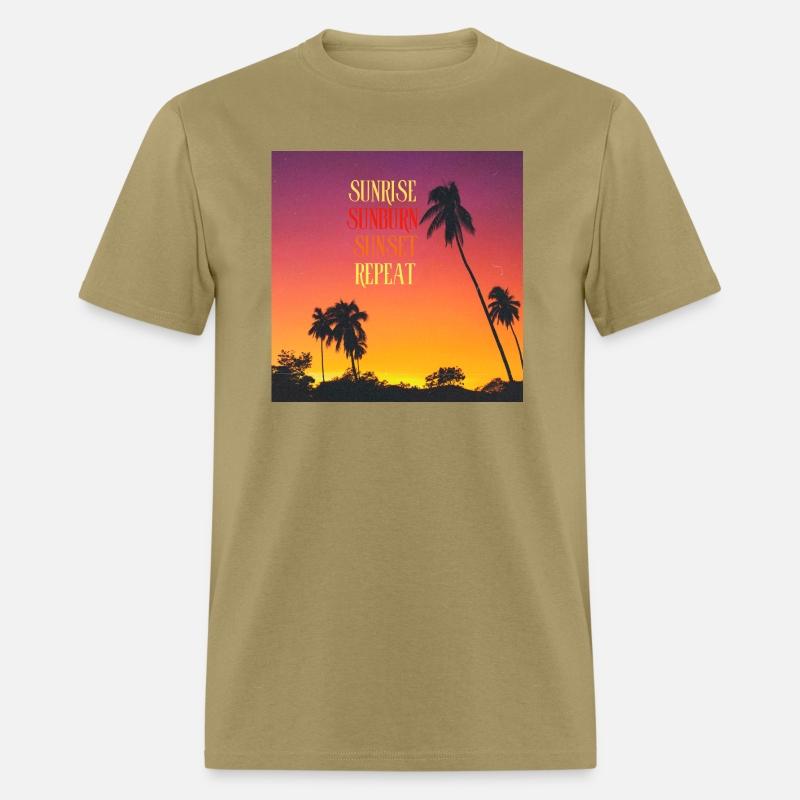 Sunrise Sunburn Sunset Repeat Beach Scene