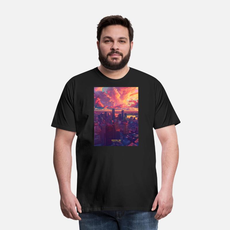 Sunset in Boston Massachusetts USA