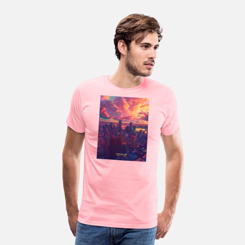 Sunset in Boston Massachusetts USA